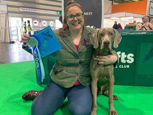 Dream and I at crufts 2024. 11 months old