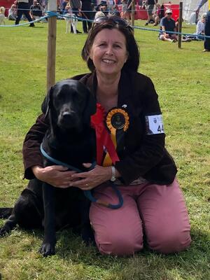 Betty winning Best of Breed at Royal Cornwall Show
