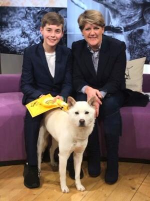 Lily at Crufts with Isaac and Clare