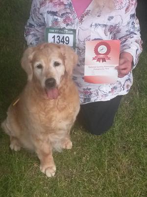 Aoife with her NGA 1st place card