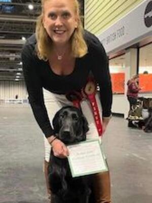 Rupert winning 1st prize at Crufts