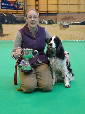 Crufts 2016 winning the Sporting Shooter Trophy.