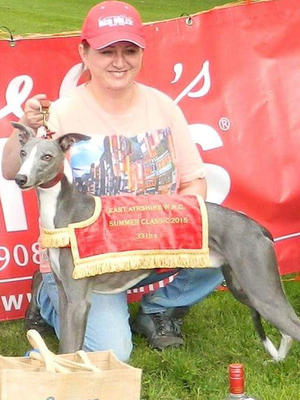 Fidget winning his Champ jacket 2015 .. 6yrs old!