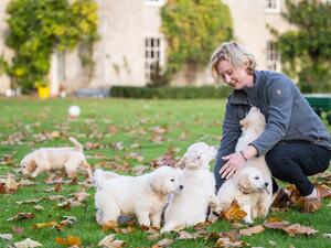 Me at home with my last litter of puppies