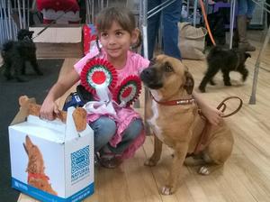 Mum winning Reserve in Rally with Best Jr Handler