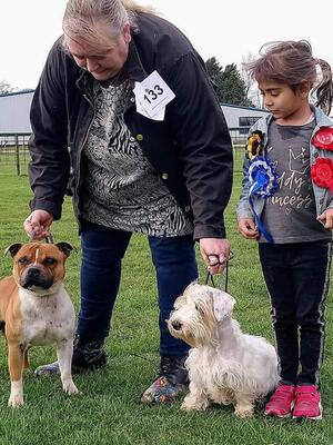 Chase and Sky winning at an open show