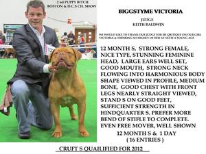 BIGGSTYME VICTORIA 11.5 month s
