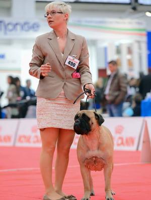 Muffet with her owner