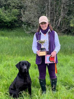 Luther and myself winning our first Working Test