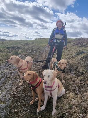 Madeline with Dogs
