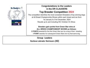 Top Breeder and Top Breeder Gundog Group 2024!