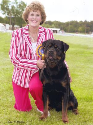 Rudi with owner Margaret Thomson