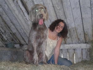 Hannan Ross and myself in the hay!