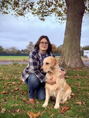 Jasper 18 months old with his owner Rebecca