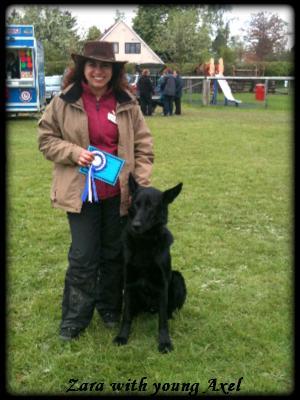 Zara & Axel at Obedience competition