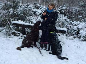Keisha and Ruby in the snow