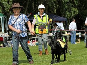 Dora and Callum winning a charity class