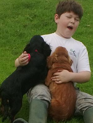 Dilys (mum) and her sister Esme with Callum