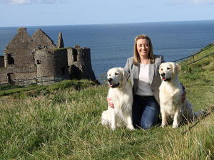 Denver and Darci at Dunluce Castle