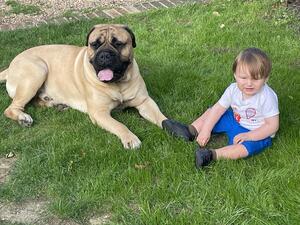Wilfred and his best pal, Caleb