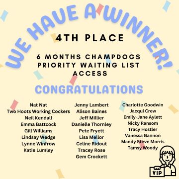 Giveaway 4th prize winners