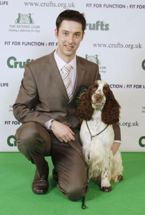 Eric and Richard after winning Group 3 at Crufts