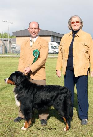 FLORA BEING MADE UP IRISH CHAMPION WITH THE JUDGE