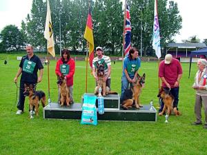 Bekki on the podium with Kat