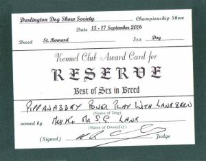 Reserve Best Of Sex Certificate