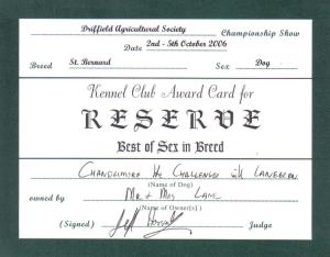 Res Best of Sex Certificate