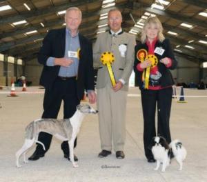 Jodie winning Best Puppy in Show